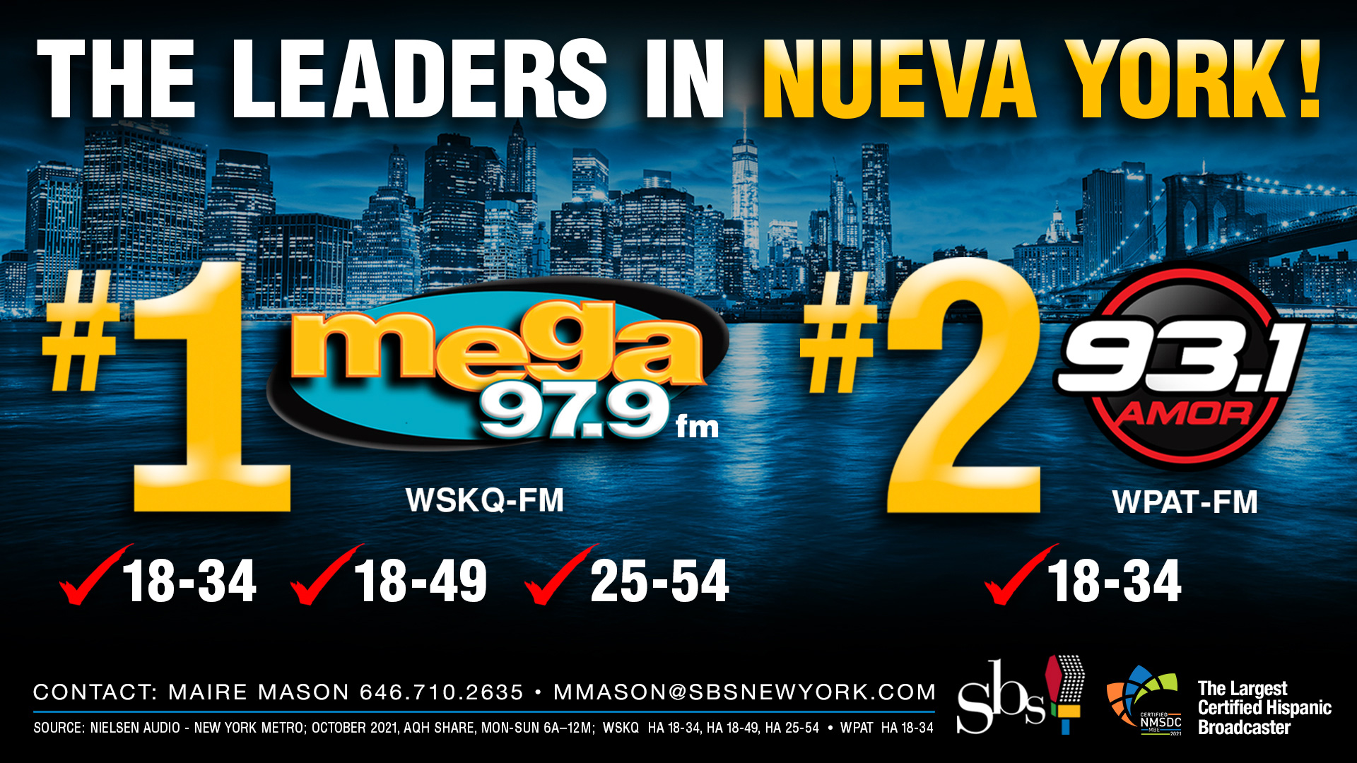 WSKQ and WPAT - The Leaders in Nueva York!